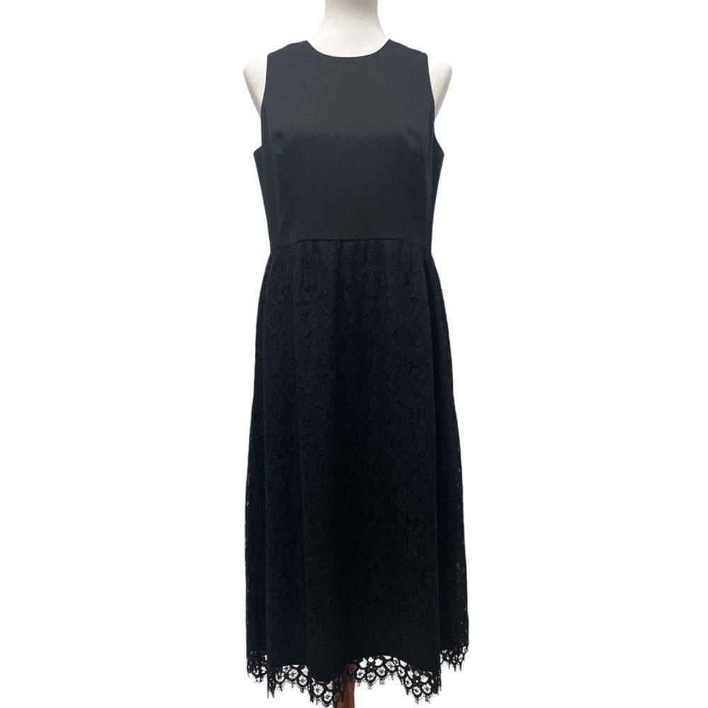 Shoshanna Harlow Black Lace Sleeveless Midi dress, sz 10, lace dress prom formal - Picture 3 of 13